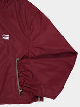 Miu Miu Amaranth Red Technical Fabric Blouson Jacket