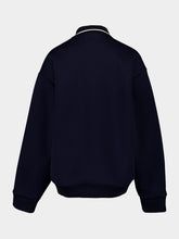 Miu Miu Blue Zipped Knit Blouson Jacket