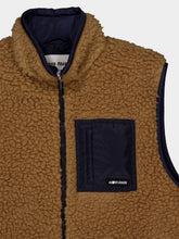 Miu Miu Camel and Royal Blue Teddy Down Vest