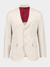 Brunello Cucinelli Beige Cotton and Cashmere Blazer