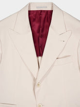 Brunello Cucinelli Beige Cotton and Cashmere Blazer