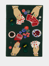 Olympia Le-Tan Green Queen of Cards Book Clutch