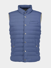 Brunello Cucinelli Quilted Padded Blue Vest
