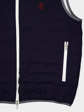 Brunello Cucinelli Navy Bonded Nylon Down Vest
