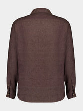 Brunello Cucinelli Brown Linen Button-Up Shirt