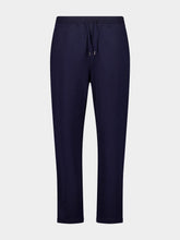 Brunello Cucinelli Navy Blue Casual Fit Cotton Pants