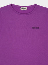 Miu Miu Wisteria Cashmere-Silk Crewneck Sweater