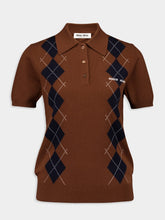 Miu Miu Tobacco Cashmere Polo Shirt