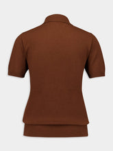 Miu Miu Tobacco Cashmere Polo Shirt
