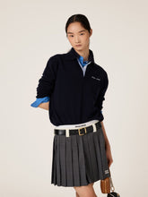 Miu Miu Navy Cashmere Polo Sweater