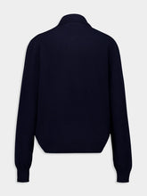 Miu Miu Navy Cashmere Polo Sweater