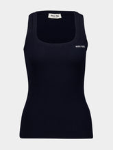 Miu Miu Navy Blue Cotton Knit Tank Top
