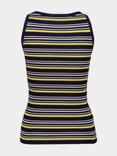 Miu Miu Blue Striped Cotton Tank Top