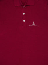 Brunello Cucinelli Cherry Red Knitted Polo with Buttoned Neck
