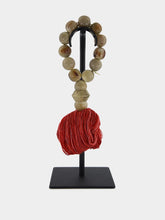 Studio Julia Atlas Light Grey Tassel Prayer Bead Artwork