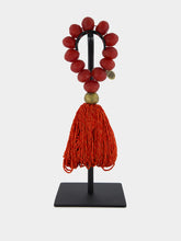 Studio Julia Atlas Red Tassel Prayer Bead Artwork