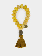 Studio Julia Atlas Light Yellow Prayer Bead Artwork