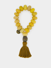 Studio Julia Atlas Light Yellow Prayer Bead Artwork