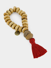 Studio Julia Atlas Light Brown Prayer Bead Artwork