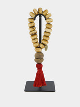 Studio Julia Atlas Light Brown Prayer Bead Artwork