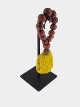 Studio Julia Atlas Brown and Gold Prayer Bead Artwork