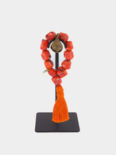 Studio Julia Atlas Red and Coral Prayer Bead Artwork