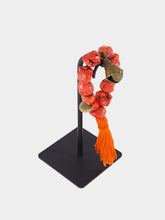 Studio Julia Atlas Red and Coral Prayer Bead Artwork