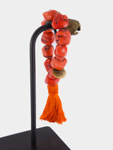 Studio Julia Atlas Red and Coral Prayer Bead Artwork