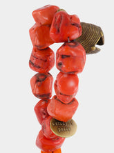 Studio Julia Atlas Red and Coral Prayer Bead Artwork