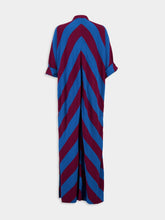 Paula x Marrakshi Morion Blue Striped Kaftan