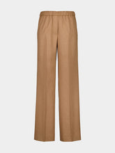 Miu Miu Camel Wide-Leg Woven Trousers