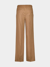 Miu Miu Camel Wide-Leg Woven Trousers