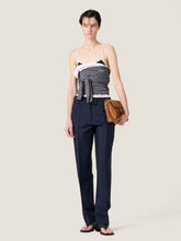 Navy Kid Mohair Tailored Trousers