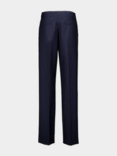 Miu Miu Navy Kid Mohair Tailored Trousers