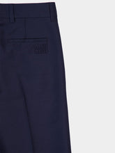 Miu Miu Navy Kid Mohair Tailored Trousers