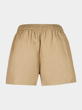 Miu Miu Kaki Poplin Cotton Poplin Shorts