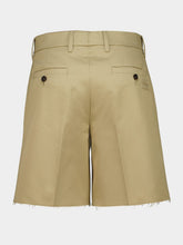 Miu Miu Corda Beige Decorated Cotton Shorts