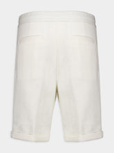 Brunello Cucinelli White Bermuda Shorts with Drawstring