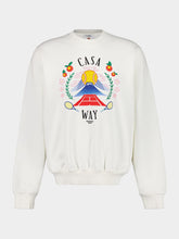 Casablanca White Casa Way Mountain Print Sweatshirt