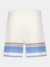 Casablanca Blue Cotton Tennis Crochet Shorts