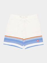 Casablanca Blue Cotton Tennis Crochet Shorts