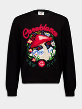 Casablanca Black Cotton Embroidered Mushroom Jumper