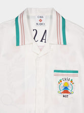 Casablanca White Casa Way Short Sleeve Silk Shirt