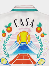 Casablanca White Casa Way Short Sleeve Silk Shirt