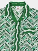 Green Silk Twill Cuban Collar Shirt | PDP - Fashion Clinic