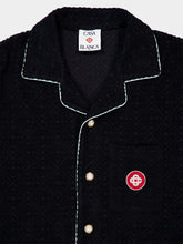 Casablanca Black Towelling Monogram Cotton Shirt