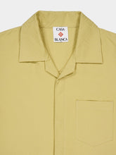 Casablanca Yellow Short Sleeve Button-Up Monogram Cotton Shirt