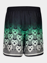 Green Gradient Monogram Silk Shorts