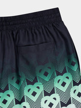 Casablanca Green Gradient Monogram Silk Shorts