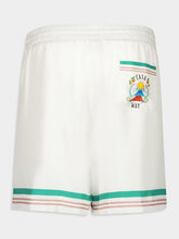 Casablanca White Casa Way Silk Shorts